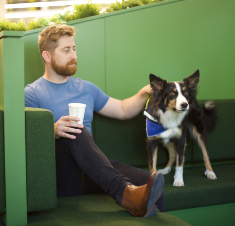 huckletree-west-breakout-space-man-dog