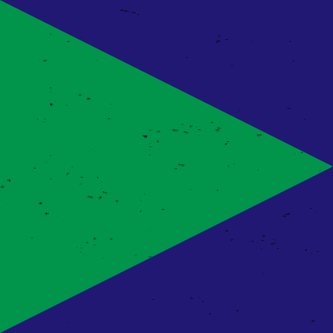 green triangle on navy square background